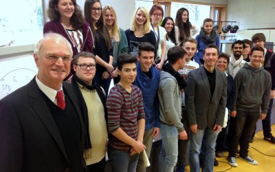 Politische Diskussion in der Internationalen Gesamtschule Heidelberg
