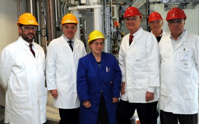 Lothar Binding besucht Evonik am Standort Dossenheim