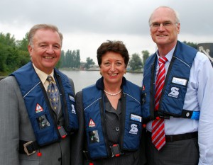 Rainer Ziegler, Bürgermeister von Ladenburg, Staatssekretärin Karin Roth und Lothar Binding