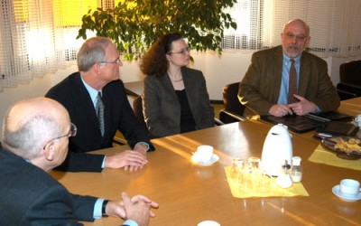 Andrea Nahles und Lothar Binding zu Gast bei Egon Menzel, dem Geschäftsführer der Stadtwerke Weinheim