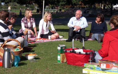 Manuela Schwesig auf der Neckarwiese
